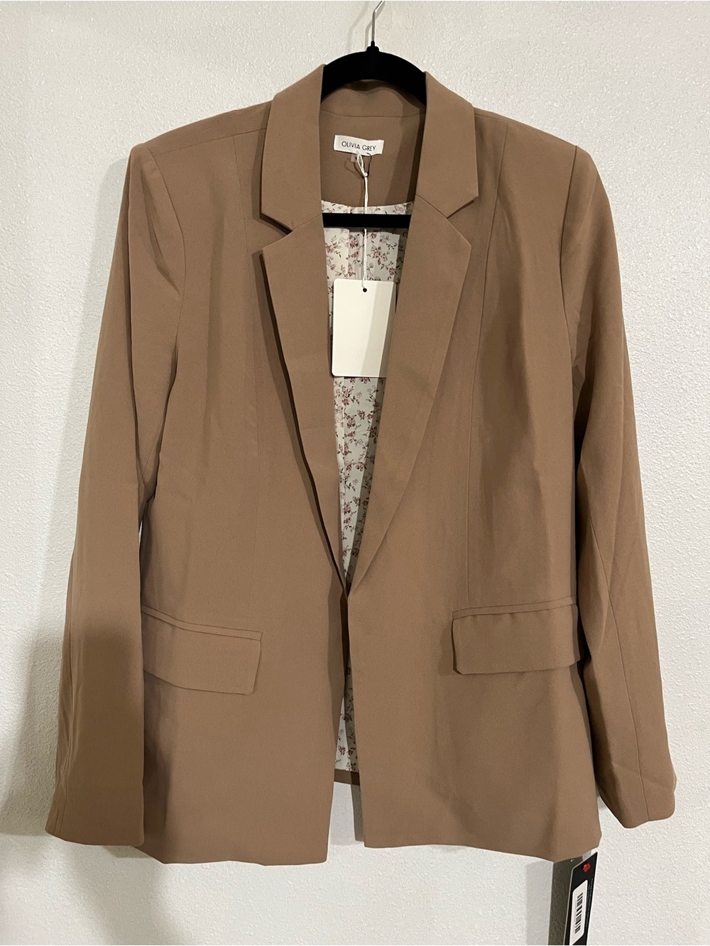 Women's Camel open Blazer Jacket NWT